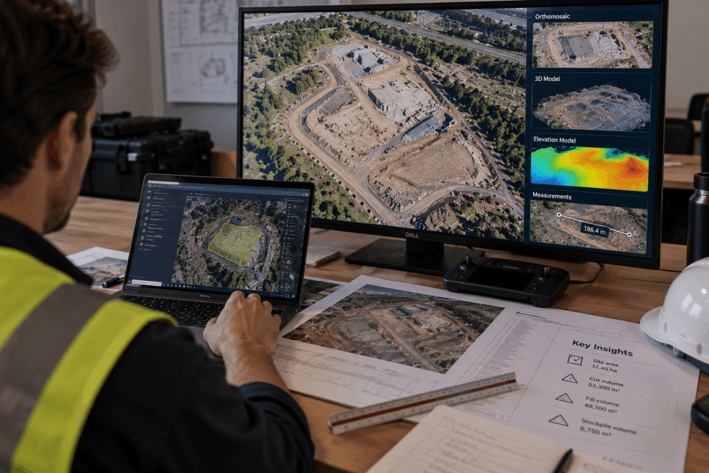 What Is Drone Surveying? A Complete Guide for US Construction & Infrastructure Projects 2 drone mapping data displayed